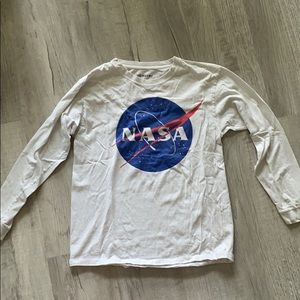 Long sleeve white NASA shirt